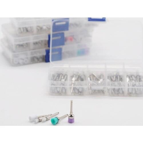 Dentist Mixed Model Polishing Prophy Cup Brush Kit 1Set Fit 2.35mm Handpieces For Dental Lab