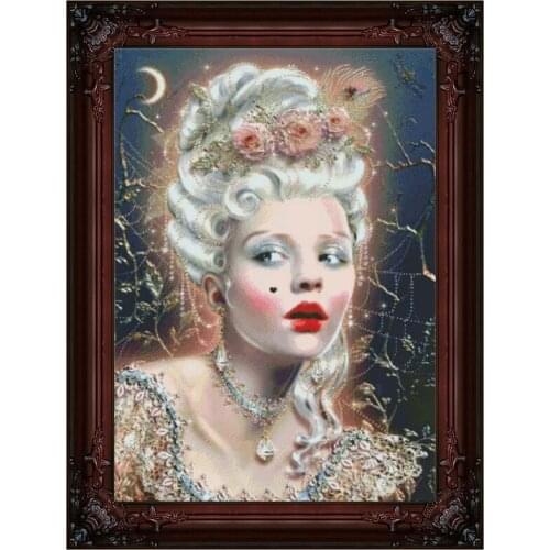 Sexy beauty cross-stitch kits package 18ct 14ct 11ct white cloth cotton thread embroidery DIY cross stitch wall big picture