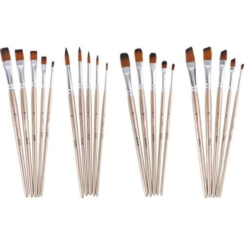 5pcs Paint Brush Set Nylon Hair Professional Artist Watercolor Acrylic Painting