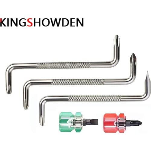 5 in 1 Offset Screwdriver Z Type Mini Screwdrivers Magnetic Slotted Phillips Double Head Hand Tool Set