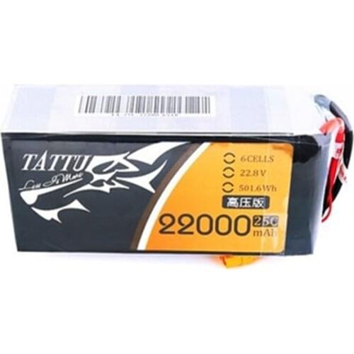 Original TATTU 22000mAh 6S 22.8V 25C LiPO battery for multi-rotor FPV drone six-axis/octo-axis aircraft