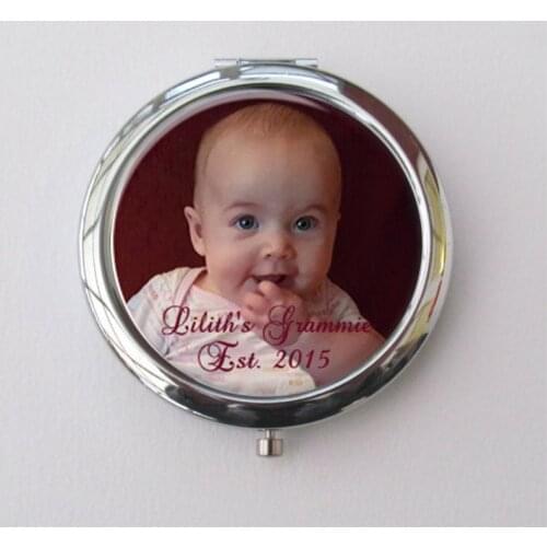 Personalize any text or photo Compact Mirror, Grandma Gift, customize Photo Gift For Grandma mothers day gifts bridesmaid favor