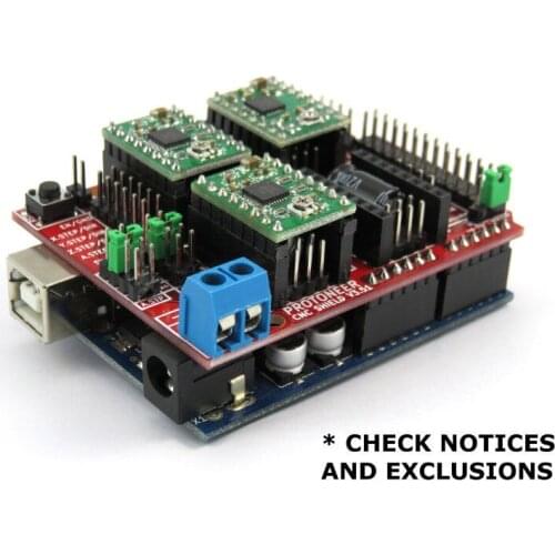 Arduino CNC Shield V3.51 - GRBL v0.9 compatible - Uses Pololu Drivers