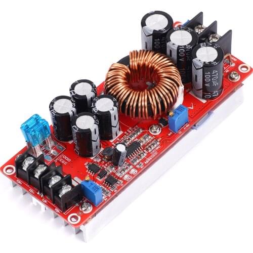 1200W DC-DC Step Up Boost Converter Power Supply 8-60V DC DC Hight Power Converter Step Up Module 12V to 24V 48V With Heat Sink