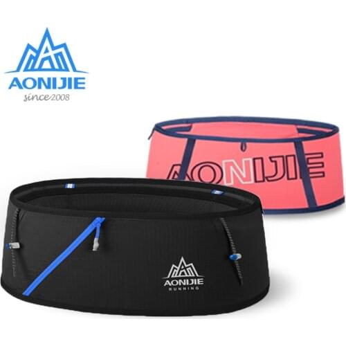 AONIJIE 4-way Stretch Hydration Running Belt Waist Pack Travel Money Bag Trail Marathon Gym Workout Fitness Mobile Phone Holder