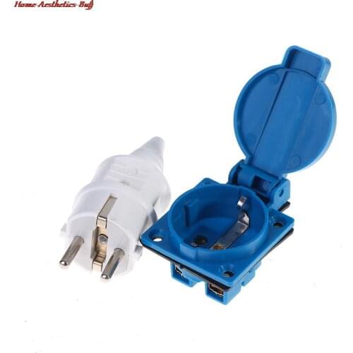 Industrial waterproof socket EU socket copper contact body EU Plug