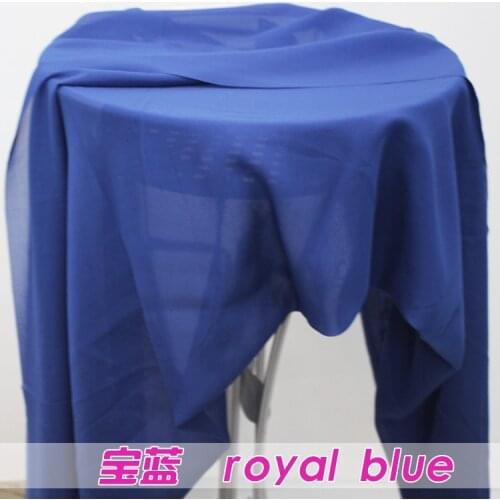 Royla blue Chiffon Fabric Sheer Bridal Wedding Dress Lining Fabric Skirt 60" Wide 5 Yards Per lot