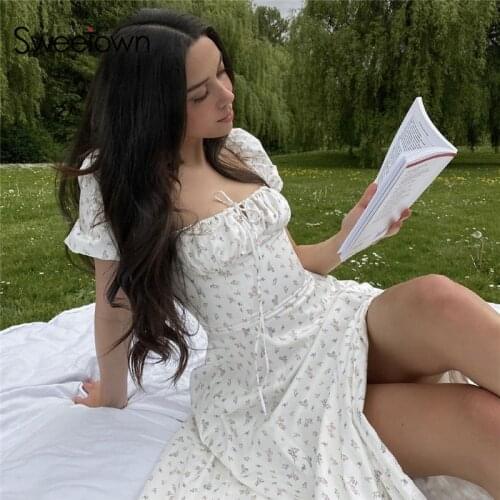 Короткие платья для женщин Sweetown China At AliExpress