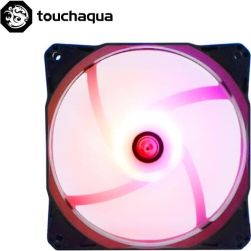 Touchaqua PWM Fan Size 120*120mm Fan use for Radiator Computer Case with 5V 3PIN A-RGB Fan Support to AURA