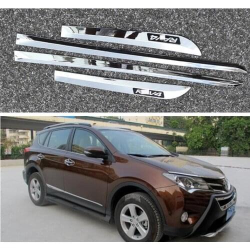 High Quality ABS CHROME CAR SIDE DOOR BODY PROTECTOR MOLDING COVER TRIM For TOYOTA RAV4 2014 2015 2016 2017 2018