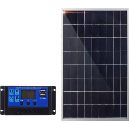 30W 12V Solar Panel Battery Charger+40A Controller for RV Car Boat Home Camping