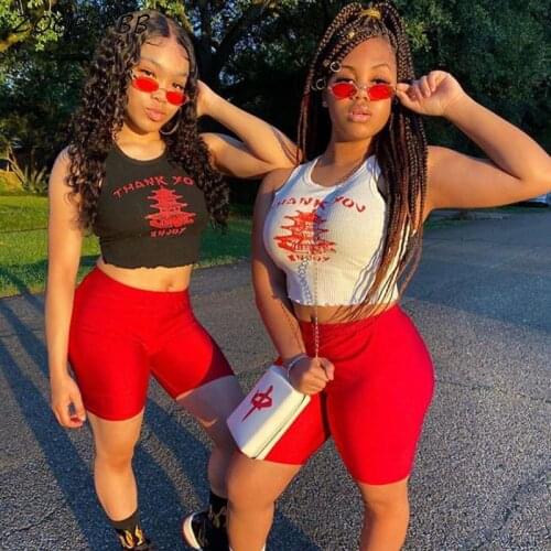 ZOOEFFBB Sexy Plus Size Two Piece Set Summer Clothes for Women Tracksuit Crop Top Biker Shorts Sweat Suits Matching Outfits Sets