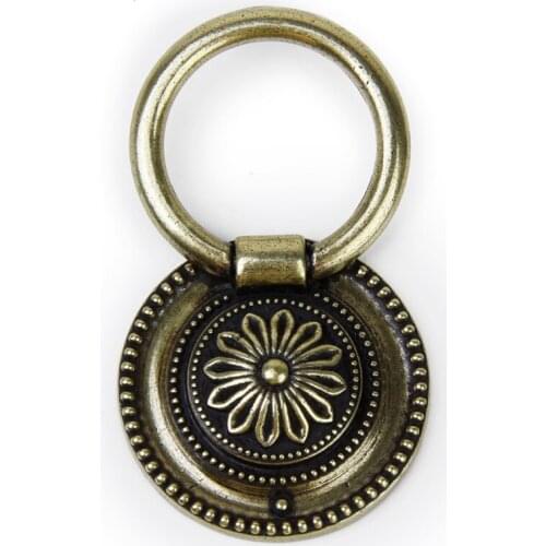 1 X European Style Kitchen Furniture Cabinet Cupboard Drawer Pull Ring Handle Knob---Antique Brass