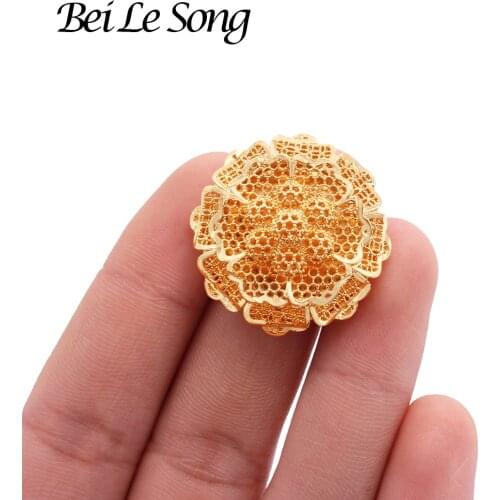 24K Gold plated adjustable Couple flower ring for women girls jewelry French wedding Gifts Rings accessories fine jewellery