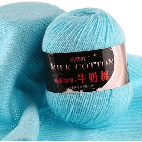 50g milk COTTON Knitted Knitting Sweater New Scarf Knitting Crochet Craft Lot 3PLY soft Yarn Colorful Craft DIY Wool Knitted