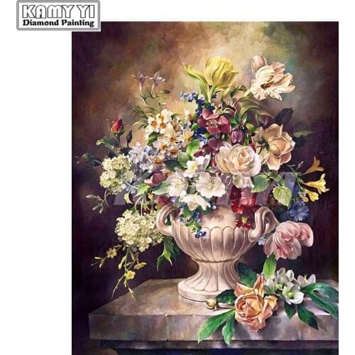 5D DIY full Square drill Diamond painting Cross stitch Still life flower Rhinestone embroidery Mosaic decor gift_hcr6
