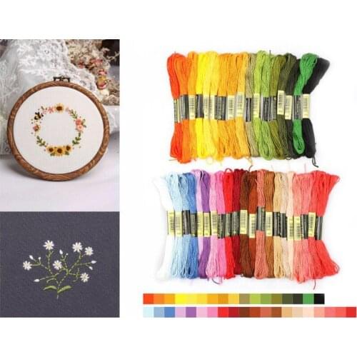 8Pcs/lot DIY Sewing Tools Multicolor Similar Thread Cross Stitch Cotton Sewing Skeins Embroidery Thread