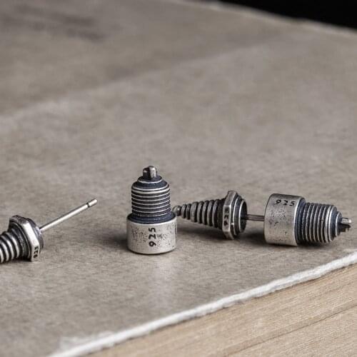 925 Sterling Silver men earrings earring Jewelry gift A4879