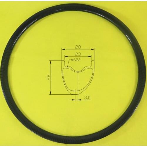 29er XC asymmetric MTB full carbon rim 28mm x 28mm race marathon graval woods 29" tubeless clincher mountain bike