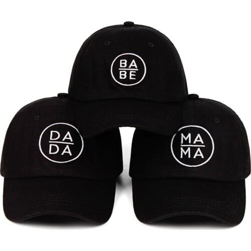 MAMA DADA BABE Dad Hat Family Series 100% Cotton embroidery Baseball Cap Snapback Unisex fashion outdoor leisure caps