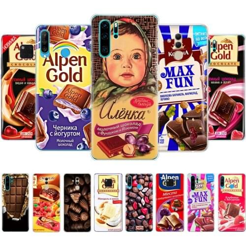 Case For Huawei P30 PRO LITE back case for huawei mate 20 pro lite p smart 2019 plus alenka bar chocolate