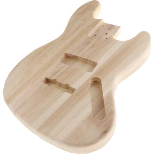 DIY Electric Unfinished Guitar Body Barrel Blank Maple Wood Handcraft Guitar Replacement for JB Style Bass Guitar Accessories