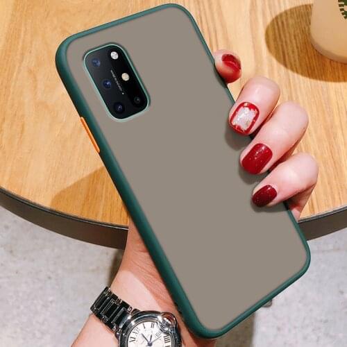 For OnePlus 8T Case Hard Transparent Matte shockproof Protective Back Cover case for one plus 8t oneplus8T 1+8T phone shell