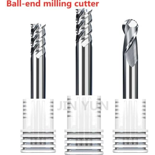 Ball-end milling cutter CNC 70 degree cermet solid alloy flat-bottom milling cutter