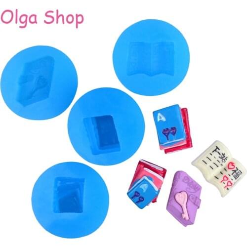 FYL084,FYL357,FYL428,FYL482 Book Silicone Mold - for Cake Decorating Resin Scrapbooking Resin Clay Candy Making Chocolate