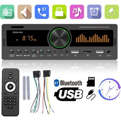 Head Unit Audio Copy AUX FM AM Radio Car Locator Unique SWM-80A 1 DIN Bluetooth TF USB Parts Portable Car Ornaments