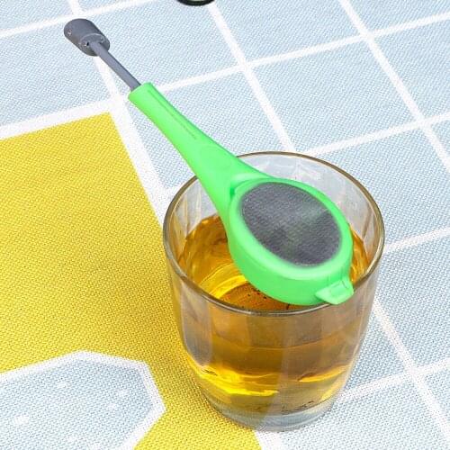 HILIFE Built-in plunger Coffee & Tea Strainer Measure Swirl Steep Star Press Plastic Tea Infuser Reusable Tea bag