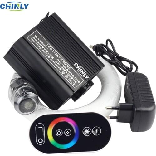 16W RGB Touch Remote Fiber optic light Kit Lights 260pcs 2M LED Optical Fiber Starry Ceiling Lights