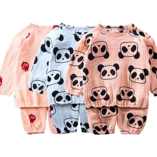 Childrens Clothing SetsBaby Clothes Spring Autumn Pyjamas Toddler Baby Kids Girls Boys Cartoon Pajamas Tops Pants Set Clothes