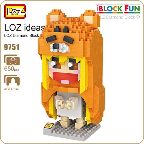 LOZ Diamond Blocks Figure Chibi Cute Kawaii Dolls Mini Japanese Anime Action Figures Acg Toy Assembly Mirco Brick DIY 9751
