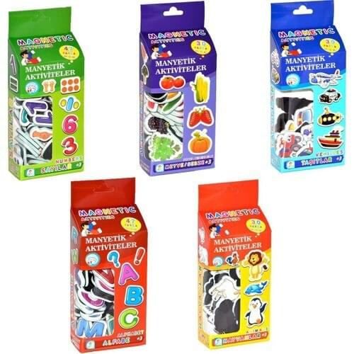 Magnetic Educational Set-Animals/Numbers/Vehicles/Alphabet/Fruits