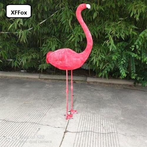 Creative real life Flamingo model foam&feather simulation red Flamingo gift about 120cm xf2485