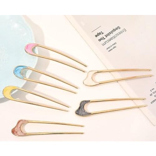 Fashion Hair Stick Hair Clips for Women Colorful Simplicity Metal Hairpin Girls Hair Barrettes Hair Sticks Hair Accessories New