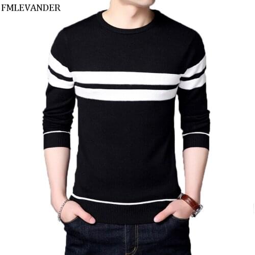 Hombre 2019 Plus Sizes 4XL 65% Wool O-neck Sweater Men