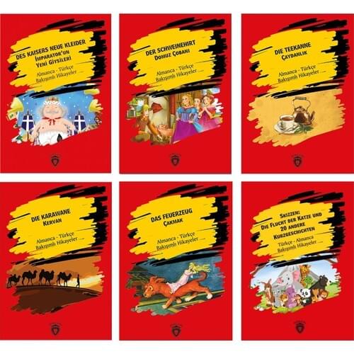 German-Turkish Bakışımlı Story Set 6 Book-A Page Of German Page Turkish-Easy Learning German