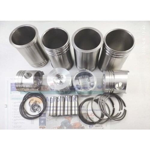 Set of piston, piston rings, cylinder liners, piston pins, circlip, seals for Laidong Kama series 4TE40 engine use, part number