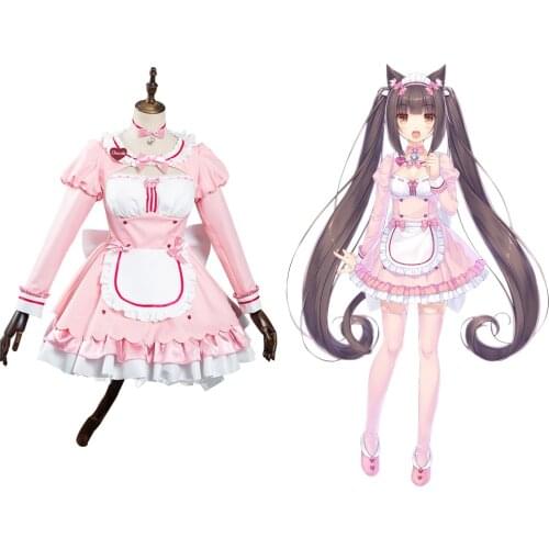 Nekopara Chocola/Vanilla Cosplay Costumes Maid Dress Outfits Halloween Carnival Suit