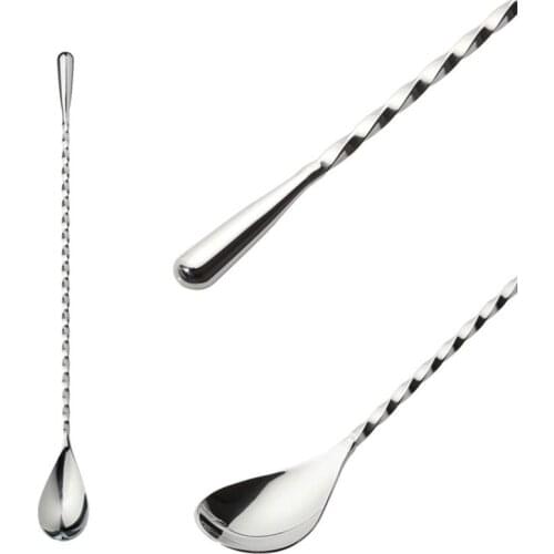 Stainless Steel Bar Spoon Mixing Spoon Mixing Spoon Tea Drop Spoon Mix Stainless Steel Cocktail Spoon Bar Accessories Home Bars