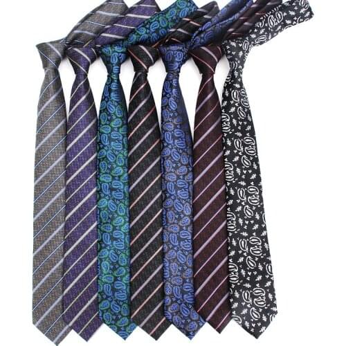 New Style Ties for Men Paisley Polyester Jacquard Woven Mens Necktie Formal Wedding Party Slim Neck tie Gravata Narrow TIE