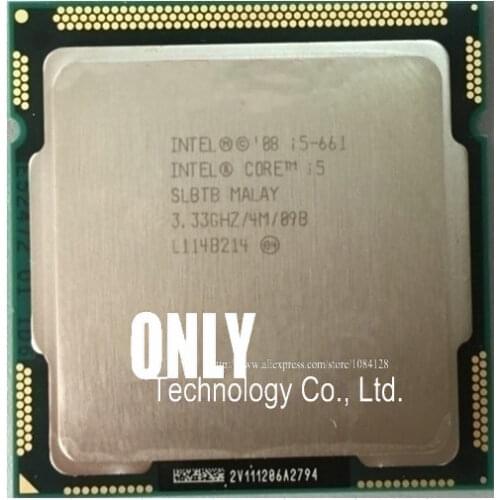 Free shipping Original Core i5-661 i5 661(3.333Ghz/4MB/2 cores/Socket 1156/2.5 GT/s DMI)Desktop CPU scrattered pieces