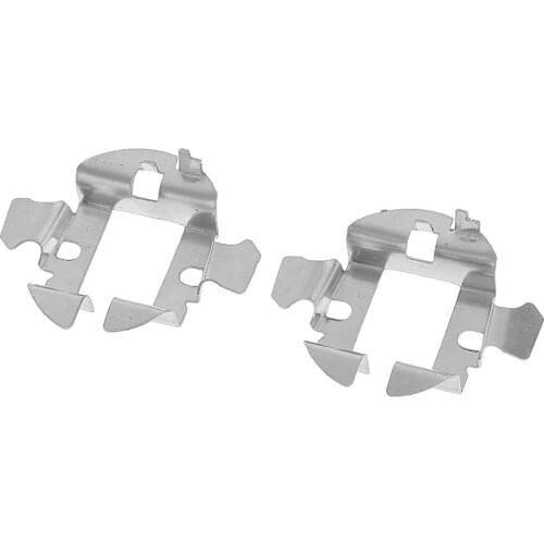 A Pair Car HID Xenon H7 Bulbs Base Retainer Clips Aluminium Metal Holder Adapter For Audi BMW