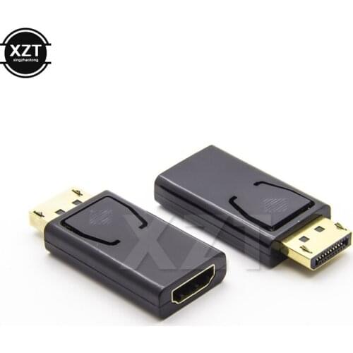1pcs Display Port DP to HDMI cable Converter Adapter Female to Male 1080p Connector For PC Notebook Multimedia Black