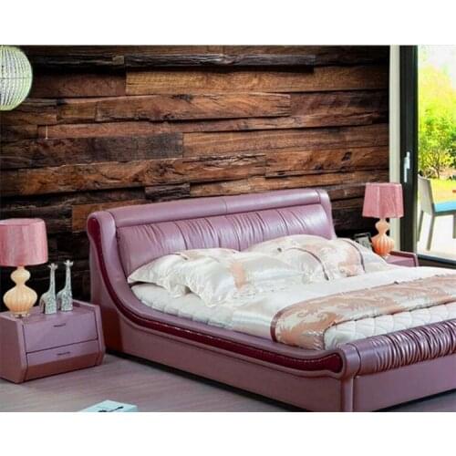 Custom Wallpaper Murals Large Wall Painting Retro Nostalgic Wood Panels Wood Grain Wall Mural De Parede 3D Wallpaper For Walls