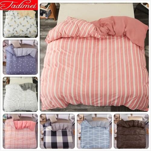 Pink Stripe 1 pcs piece Duvet Cover Adult Kids Child Girl Quilt Comforter Blanket Bedding Bad Single Double Queen King Big Size