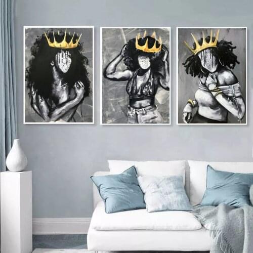 Modern Angel Queen Nordic Minimalist Wall Art Canvas Painting Posters and Prints Bar Cafe Living Room Home Creativity Decoration