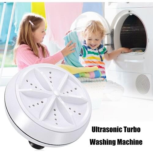 Ultrasonic Turbine Washing Machine Bucket Type Mini USB Mute Portable Laundry Clothes Washer Rotating Cleaner for Home Travel